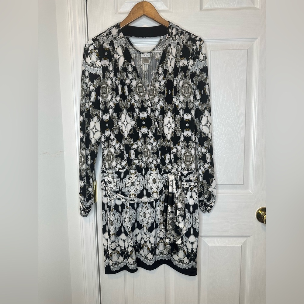 Cache Black and White Dress - Size Medium
